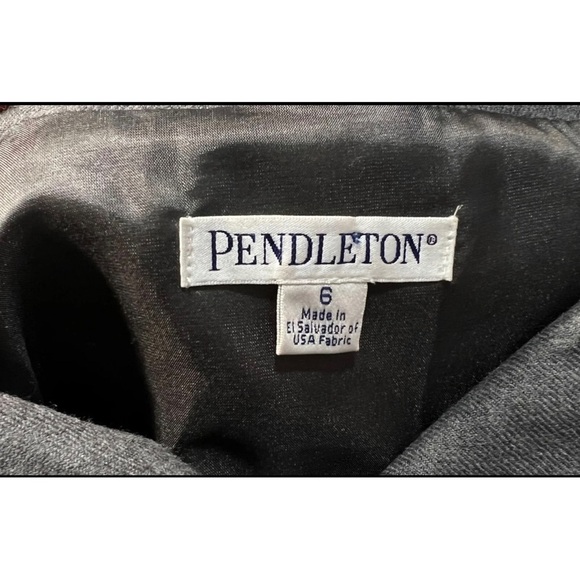 Pendleton Womens Sz 6 Gray 100% Virgin Wool Jacket Blazer Pant Suit 2pc Set USA - Picture 9 of 12